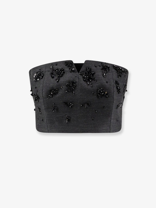Alberta Ferretti Women Virgin Wool Top With Sequins