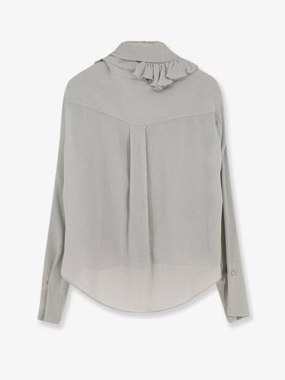 Alberta Ferretti Women Crepe Shirt With Rouches