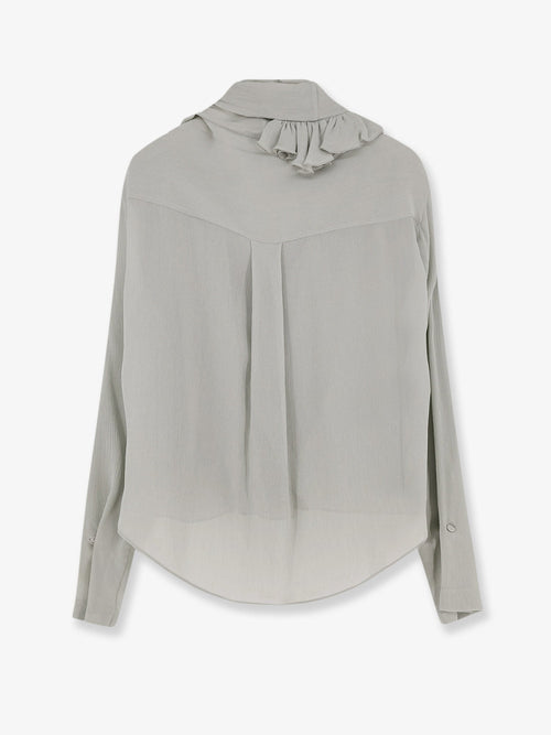 Alberta Ferretti Women Crepe Shirt With Rouches