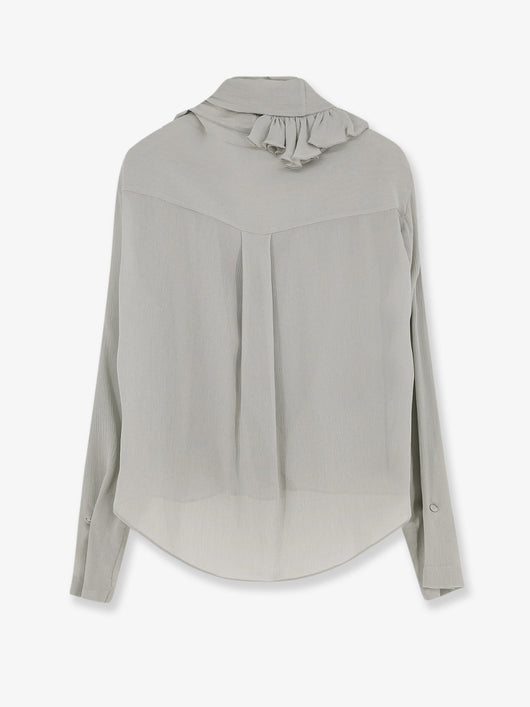 Alberta Ferretti Women Crepe Shirt With Rouches