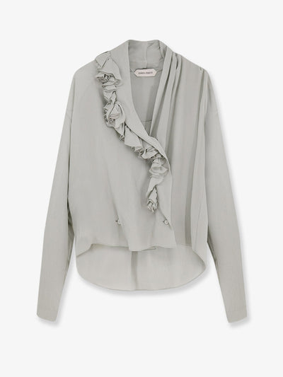 Alberta Ferretti Women Crepe Shirt With Rouches