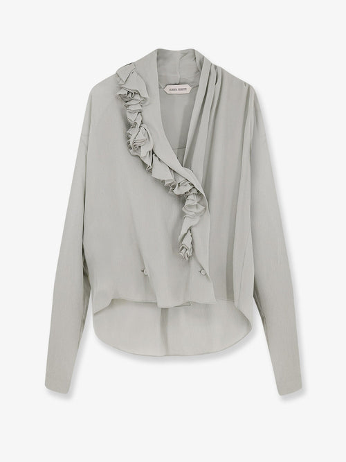 Alberta Ferretti Women Crepe Shirt With Rouches