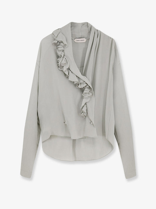 Alberta Ferretti Women Crepe Shirt With Rouches