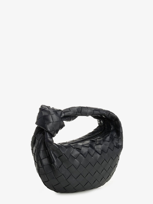 Bottega Veneta Women Mini Jodie Leather Handbag With Intrecciato Motif