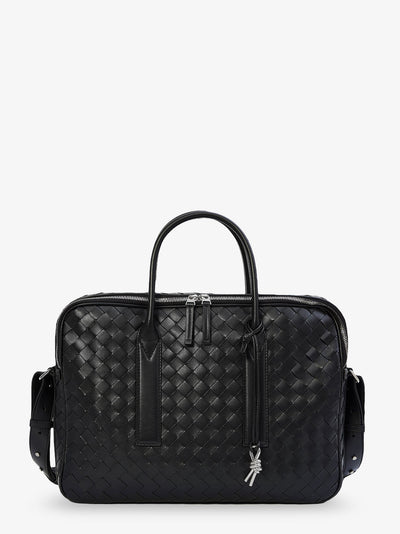 Bottega Veneta Men Getaway Leather Briefcase
