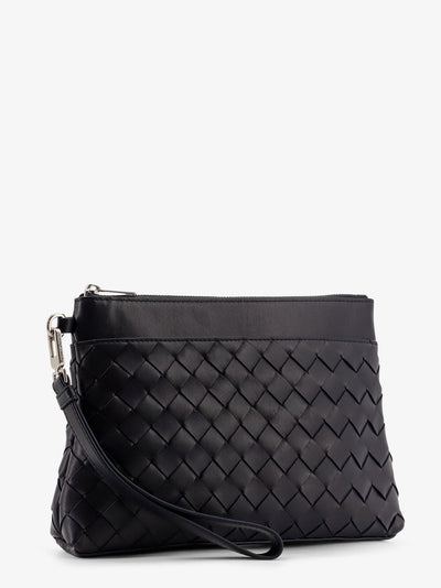 Bottega Veneta Men Intrecciato Prism Leather Pochette