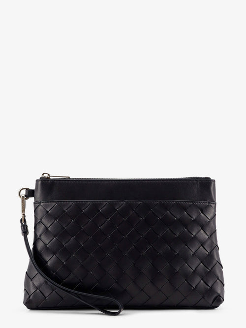 Bottega Veneta Men Intrecciato Prism Leather Pochette