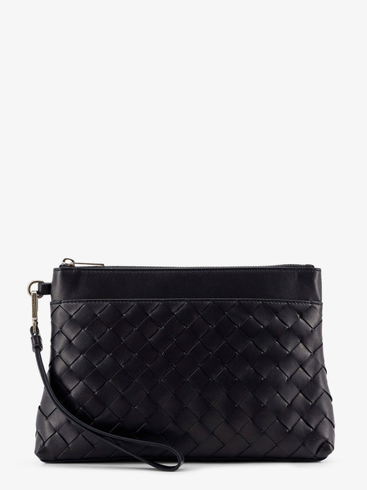 Bottega Veneta Men Intrecciato Prism Leather Pochette