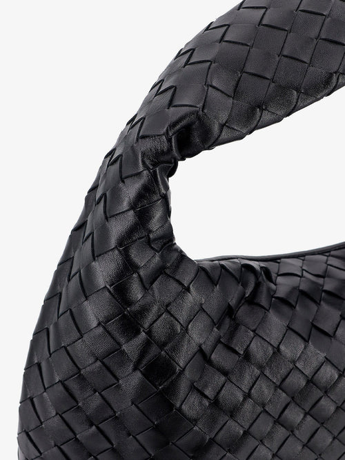 Bottega Veneta Women Hop Leather Shoulder Bag With Intrecciato Motif