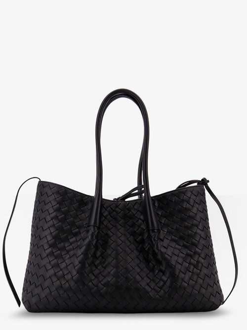Bottega Veneta Women Pinacoteca Leather Handbag With Intrecciato Motif