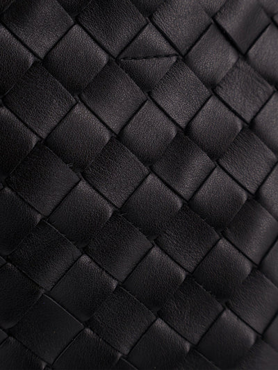 Bottega Veneta Men Leather Crossbody Bag With Intrecciato Pattern