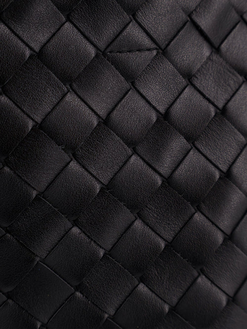 Bottega Veneta Men Leather Crossbody Bag With Intrecciato Pattern