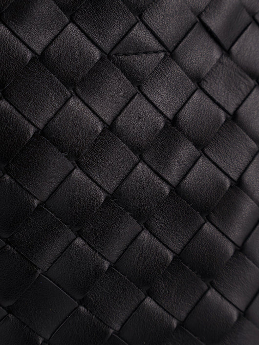 Bottega Veneta Men Leather Crossbody Bag With Intrecciato Pattern
