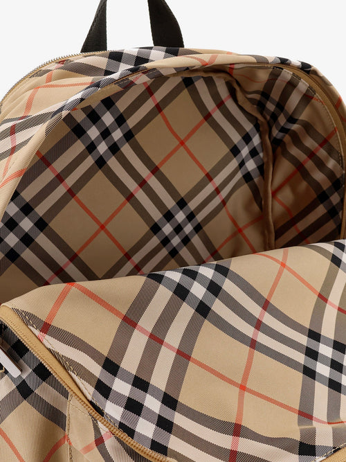 Burberry Men Essential Backpack With Check Pattern
