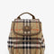 Burberry Women Horseshoe Check Nylon Backpack