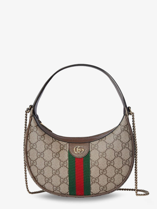 Gucci Women Ophidia Gg Fabric And Leather Shoulder Bag