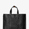 Gucci Men Gg Emblem  Leather Shopping Bag With Embossed Gg Motif