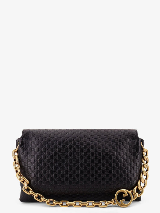 Gucci Women Leather Crossbody Bag With Embossed Gg Motif