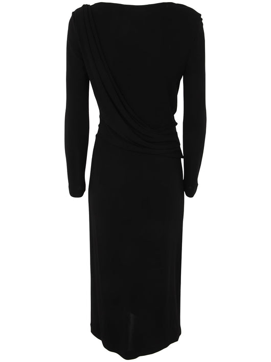 Alberta Ferretti Women Long Sleeves V Neck Midi Dress