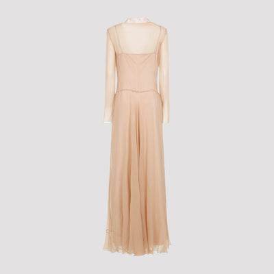 Alberta Ferretti Chiffon Long Dress Women