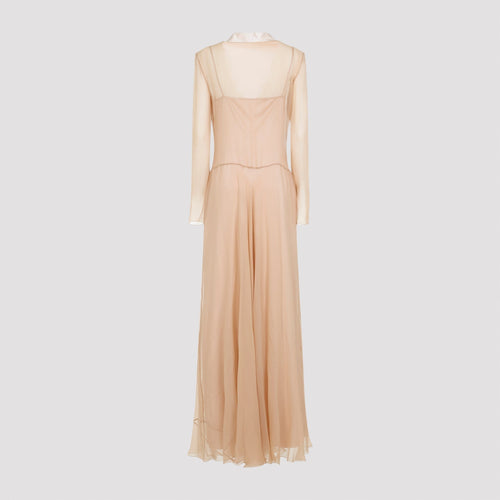 Alberta Ferretti Chiffon Long Dress Women