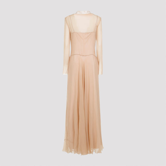 Alberta Ferretti Chiffon Long Dress Women