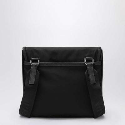 Prada Shoulder Bag In Re-Nylon And Black Saffiano Men