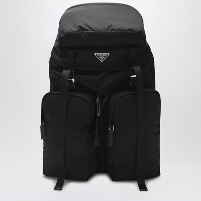 Prada Backpack In Black Re-Nylon And Saffiano Men