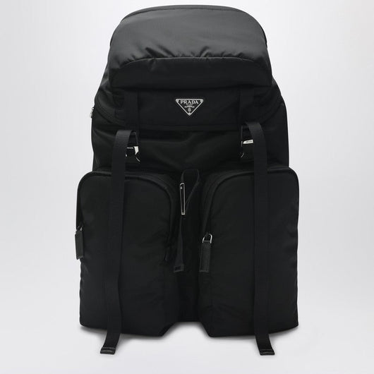 Prada Backpack In Black Re-Nylon And Saffiano Men