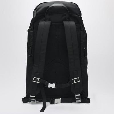 Prada Backpack In Black Re-Nylon And Saffiano Men