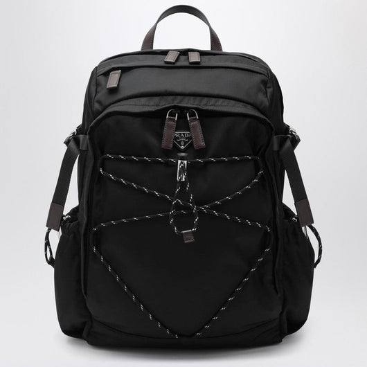 Prada Speedrock Backpack In Black Re-Nylon And Leather Men