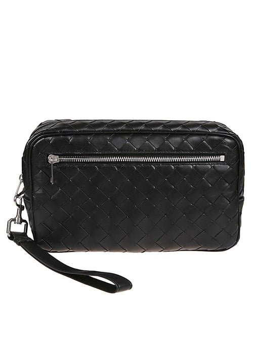 Bottega Veneta Men Woven Leather Clutch