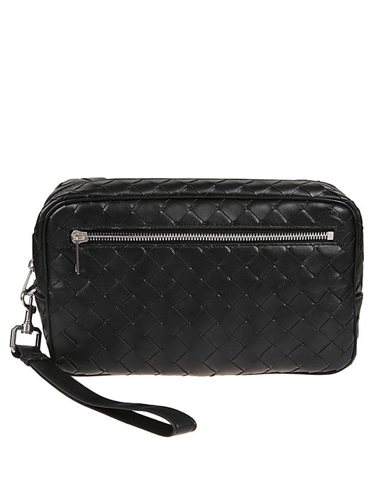 Bottega Veneta Men Woven Leather Clutch
