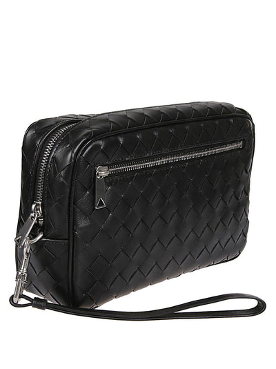 Bottega Veneta Men Woven Leather Clutch