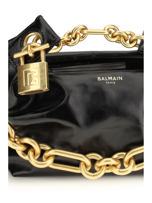 Balmain Women Sync Mini Leather Shoulder Bag
