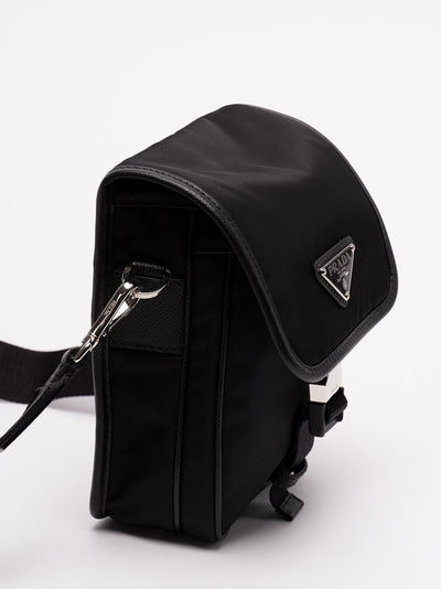 Prada Men Re-Nylon And Saffiano Leather Shoulder Bag