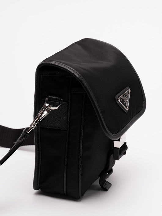 Prada Men Re-Nylon And Saffiano Leather Shoulder Bag