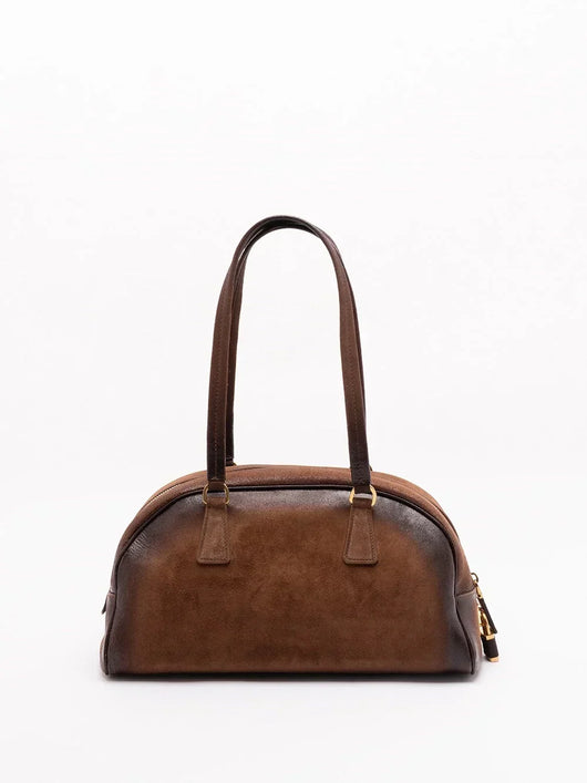 Prada Women Suede `Bowling` Bag