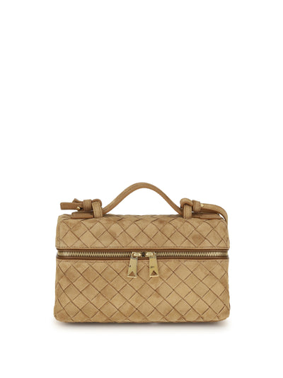 Bottega Veneta Women Suede Vanity Case Shoulder Bag