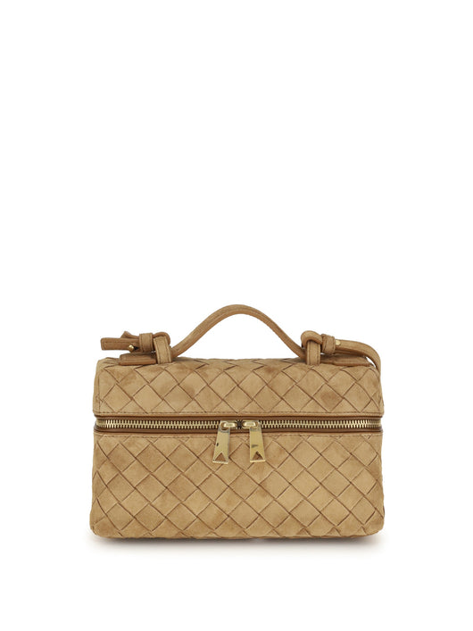 Bottega Veneta Women Suede Vanity Case Shoulder Bag