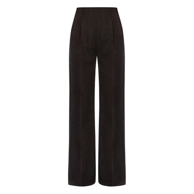 Alberta Ferretti Grey Trousers - High-Waisted Trousers Women