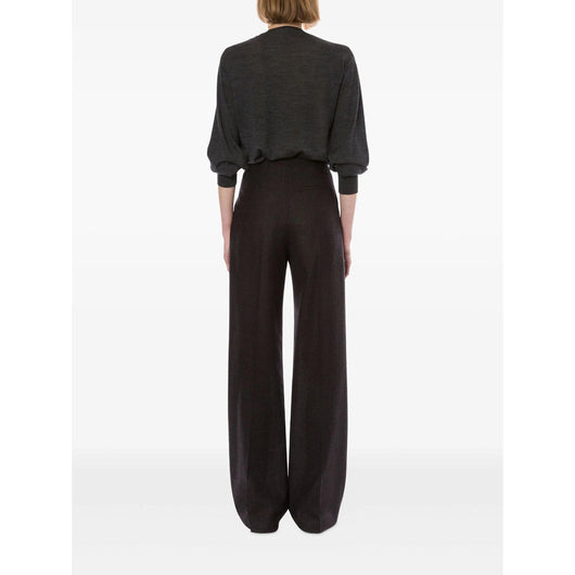 Alberta Ferretti Grey Trousers - High-Waisted Trousers Women