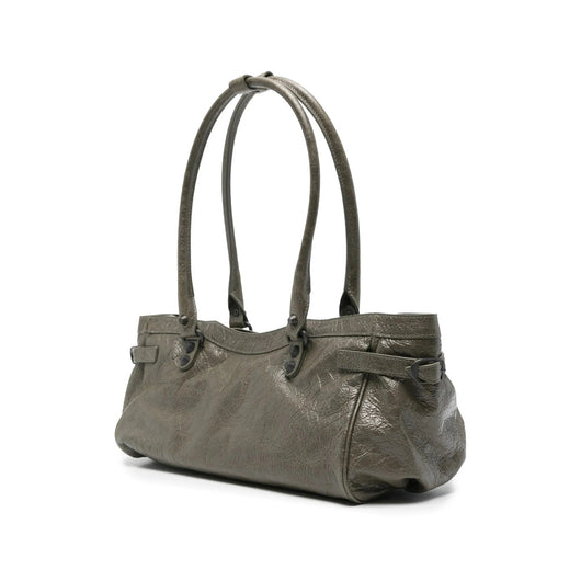 Balenciaga Women Army Green Le City East-West Shoulder Bag