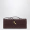 Bottega Veneta Women Andiamo Clutch Bag With Handle In Dark Barolo