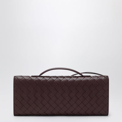 Bottega Veneta Women Andiamo Clutch Bag With Handle In Dark Barolo