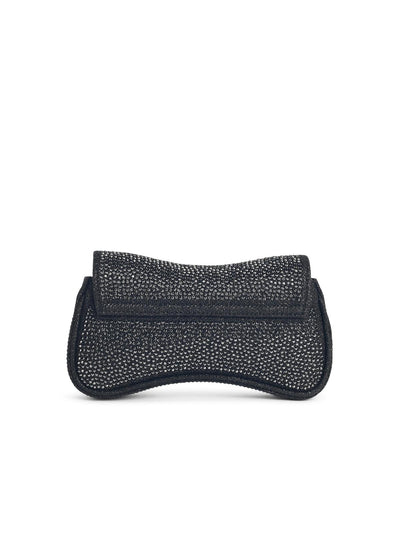 Diesel 'Play' Black Glitter Fabric Clutch Women