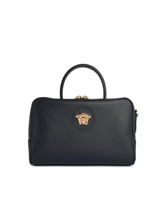 Versace 'La Medusa Boston' Black Leather Bag Women
