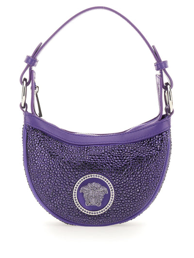 Versace Women Mini Hobo Bag With Crystals