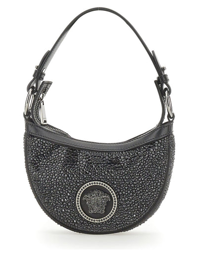 Versace Women Mini Hobo Bag With Crystals