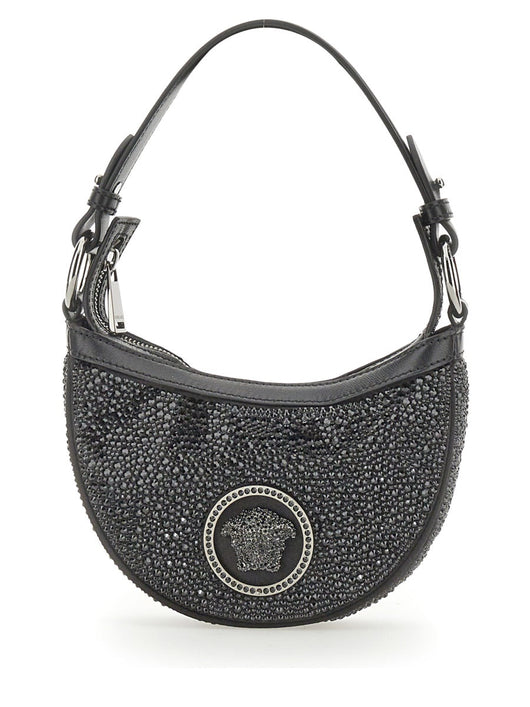 Versace Women Mini Hobo Bag With Crystals